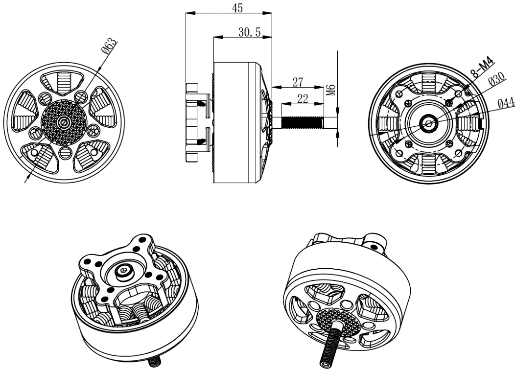 5215 dimensioned drawing