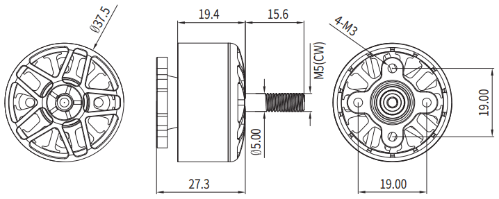 D3110 dimensioned drawing