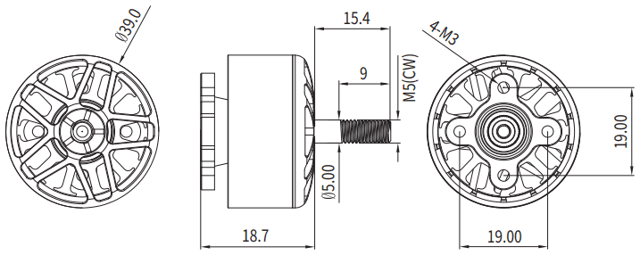 D3214 dimensioned drawing
